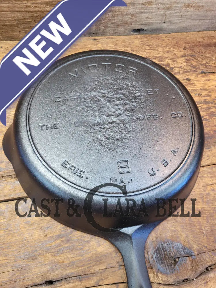 Priced To Sell! Early 1900’S Fully Marked Griswold’s Victor #8 Skillet With Heat Ring.