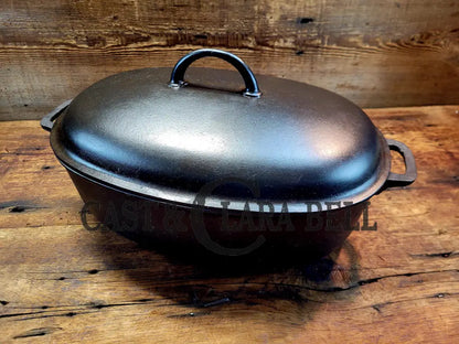 Priced To Sell! Early 1900’S Griswold #5 Oval Roaster. P/N 2630 Lid 645 Bottom. Repaired Handle