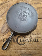 PRICED to Sell! Early 1900’s Wagner Ware #5 A Arc Straight logo cast iron saute skillet. Beautiful piece of history