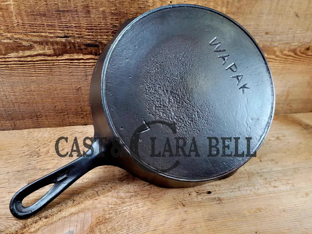 Priced To Sell! Early 1900’S Wapak Straight Logo #7 Cast Iron Skillet With Heat Ring. Awesome