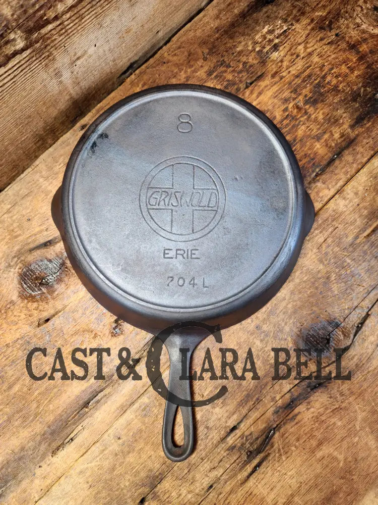 Priced To Sell! Early Griswold ’Erie’ (No Epu) #8 Skillet Large Block Slant Logo 704 L