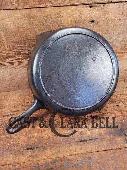 Priced To Sell! Early Lodge #8 Cast Iron Skillet With Single Notch And Raised C