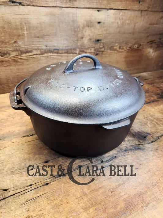 Priced To Sell Great Campfire Cooker! 1920’S Griswold #9 Tite-Top Cast Iron Dutch Oven With Slant