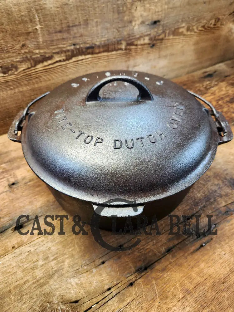 Priced To Sell Great Campfire Cooker! 1920’S Griswold #9 Tite-Top Cast Iron Dutch Oven With Slant