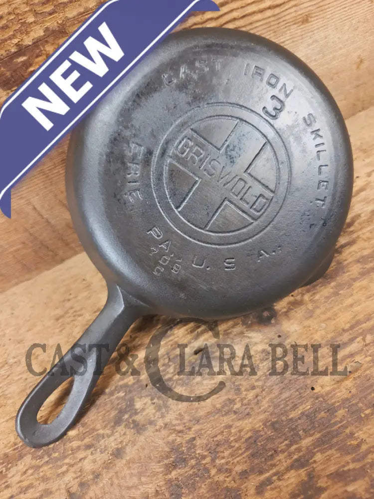 Priced to Sell!! Griswold #3 Skillet with Large Block Logo and Smooth Bottom 709 - Skillet