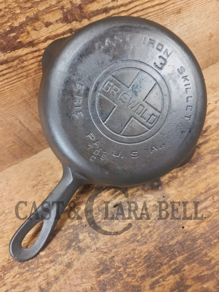 Priced to Sell!! Griswold #3 Skillet with Large Block Logo and Smooth Bottom 709 - Skillet