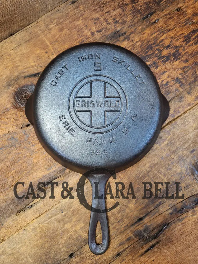 Priced To Sell! Griswold #5 Skillet With Large Block Logo And Smooth Bottom 724