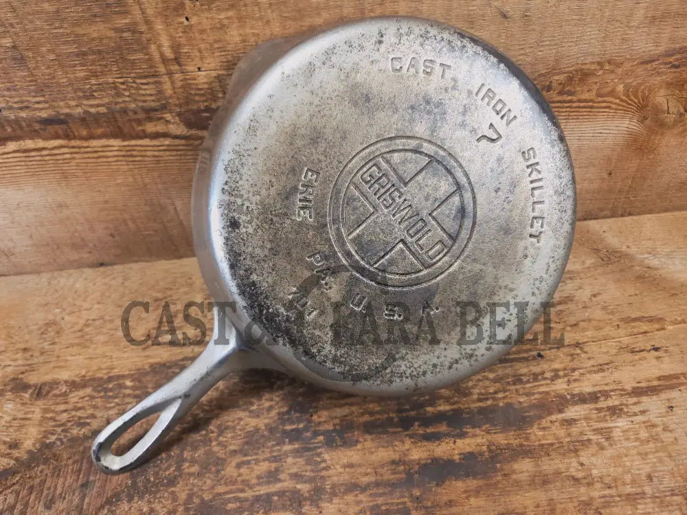 Priced to Sell! 1930’s Griswold #7 Chrome finish Cast Iron Skillet with Large Block Logo 701 - Skillet