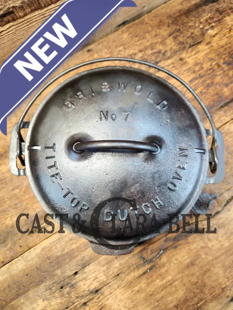 Priced To Sell! Griswold #7 Fully Marked Tite-Top Dutch Oven 2603 Large Block Logo 2604. Ovens