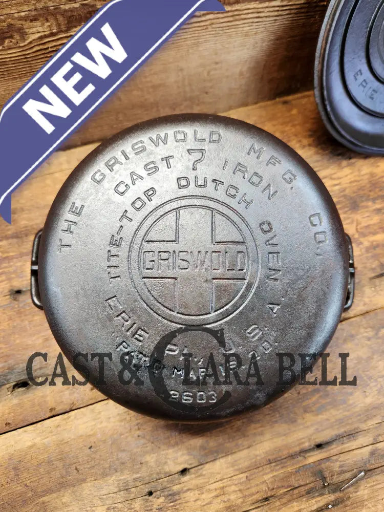 Priced To Sell! Griswold #7 Fully Marked Tite-Top Dutch Oven 2603 Large Block Logo 2604. Ovens