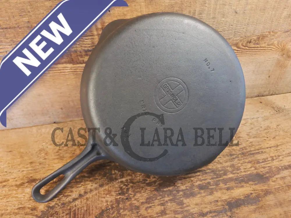 Priced to Sell: Griswold No. 7 Cast Iron Skillet with Small Block Logo and Grooved Handle 701 - Skillet