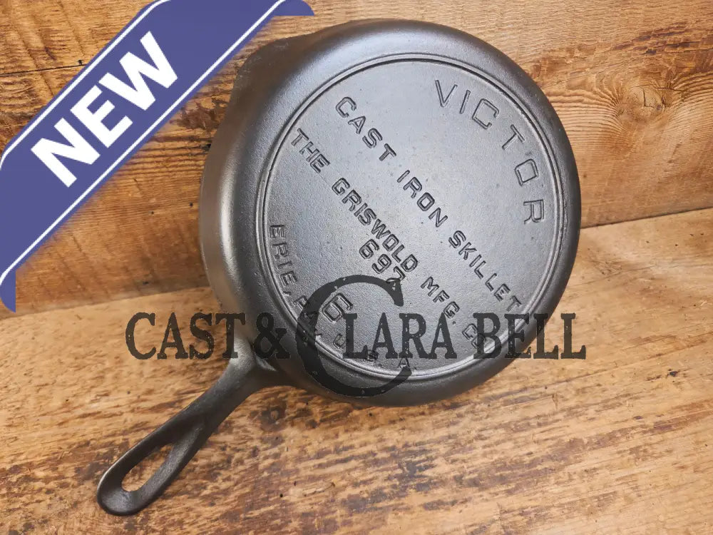 Priced to Sell Hard to Find 1920’s Griswold’s Victor #6 Skillet with Heat Ring Fully Marked 697 Skillet