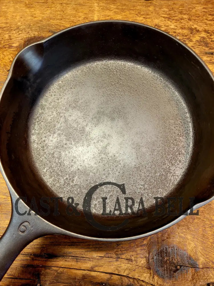 Priced To Sell! Htf 1924 Wagner Ware Sidney -O- #6 Skillet With Heat Ring 1056 E! Restored And