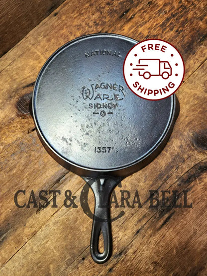 Priced To Sell: Htf Dual Logo National And Wagnerware #7 Heat Ring Skillet. Skillet