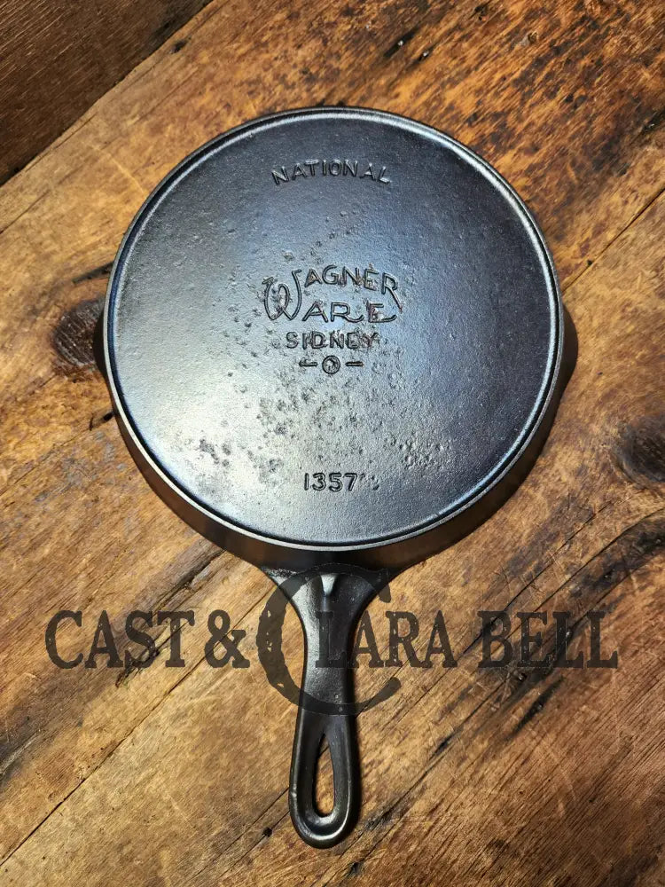 Priced To Sell: Htf Dual Logo National And Wagnerware #7 Heat Ring Skillet. Skillet