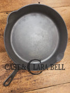 Priced to Sell! Huge 1920’s Griswold No. 12 Skillet with Block Logo 719 and ERIE. Perfect bacon skillet Skillet