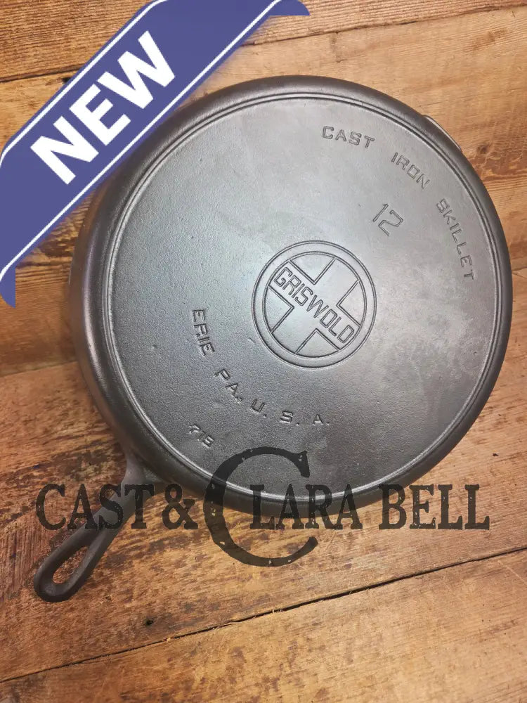 Priced to Sell! Huge 1920’s Griswold No. 12 Skillet with Block Logo 719. Perfect bacon skillet Skillet