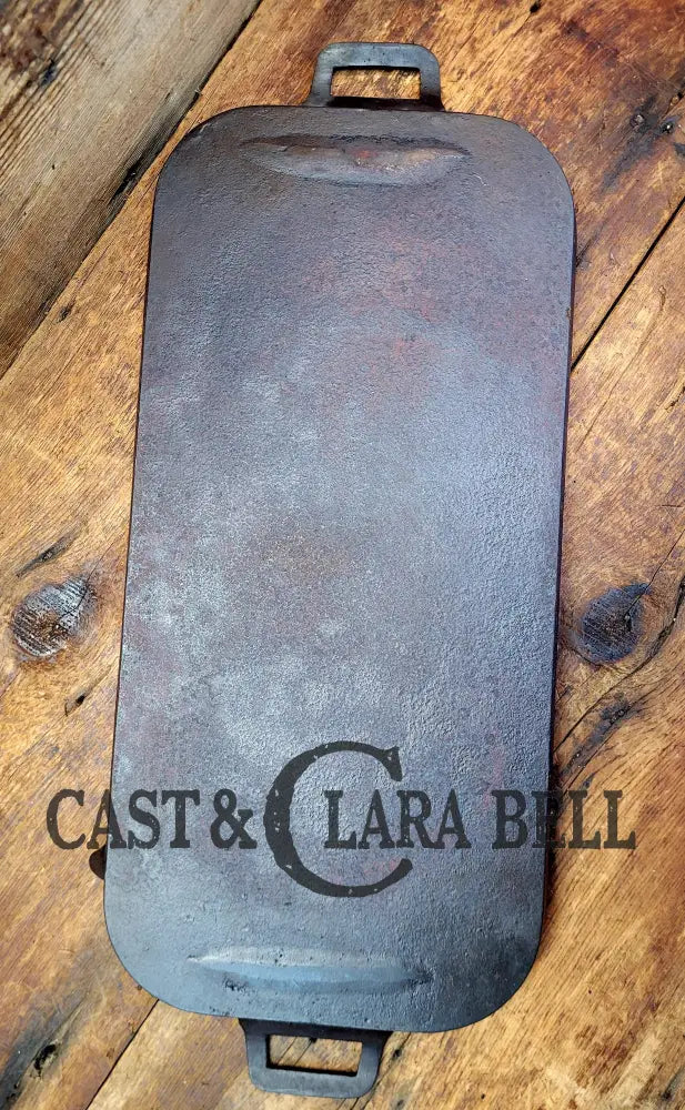 Priced To Sell! Late 1800’S Large Antique Gate-Marked Griddle (Hairline Crack) W/ Pour Spout And