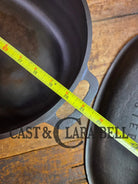 Priced to Sell: MONSTER! 1920’s Griswold #9 Large Block Logo Oval Roaster. P/N 645 Bottom 645 Lid - Dutch Ovens Trivets