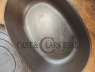 Priced to Sell: MONSTER! 1930’s Griswold #9 Large Block Logo Oval Roaster. P/N 649 Bottom 650 Lid - Dutch Ovens Trivets