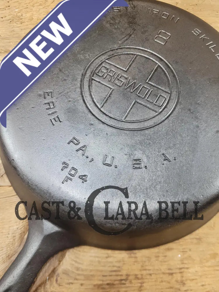 Priced To Sell! The Classic 1920’S Griswold #8 Skillet With Large Block Logo And Smooth Bottom