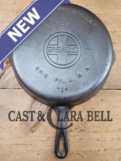 Priced To Sell! The Classic 1920’S Griswold #8 Skillet With Large Block Logo And Smooth Bottom