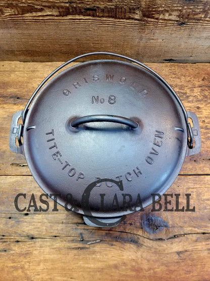 Priced To Sell. The Classic 1920’S Griswold #8 Tite-Top Cast Iron Dutch Oven With Large Block