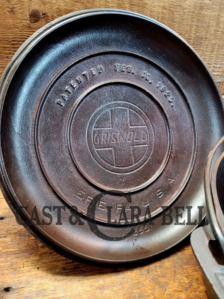 Priced To Sell. The Classic 1920’S Griswold #8 Tite-Top Cast Iron Dutch Oven With Large Block