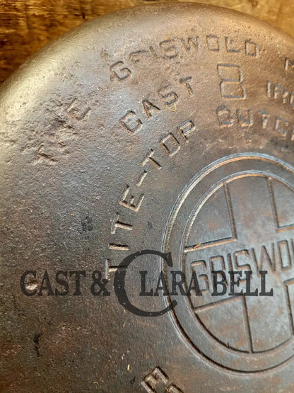 Priced To Sell. The Classic 1920’S Griswold #8 Tite-Top Cast Iron Dutch Oven With Large Block