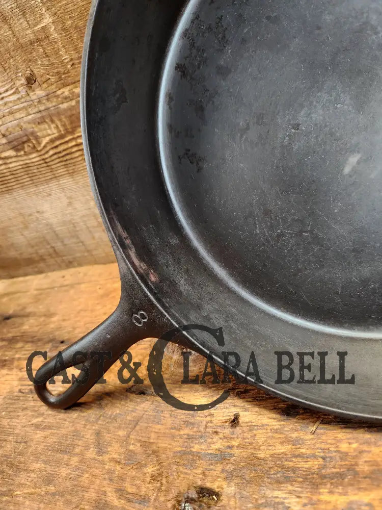 Priced To Sell The Classic! 1924 Wagner Ware Sidney -O- #8 Skillet With Heat Ring And Stylized Logo