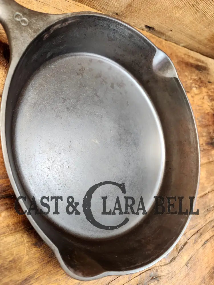 Priced To Sell The Classic! 1924 Wagner Ware Sidney -O- #8 Skillet With Heat Ring And Stylized Logo