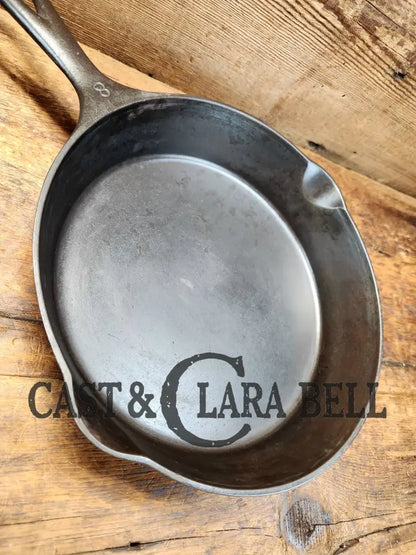 Priced To Sell The Classic! 1924 Wagner Ware Sidney -O- #8 Skillet With Heat Ring And Stylized Logo