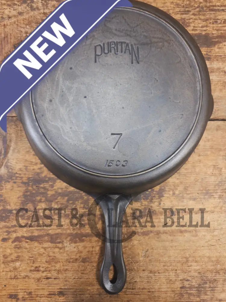 Priced to Sell. The Classic #7 Griswold made Puritan No. 7 cast iron skillet w Heat Ring. 1503 (Copy) - Skillet