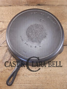 Priced to Sell! The Premier Skillet GLASS smooth huge 1920’s Griswold No. 12 Skillet with Block Logo 719. Perfect bacon