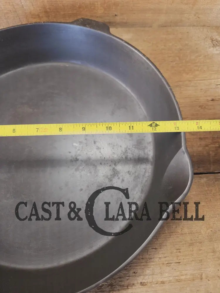 Priced to Sell! The Premier Skillet GLASS smooth huge 1920’s Griswold No. 12 Skillet with Block Logo 719. Perfect bacon