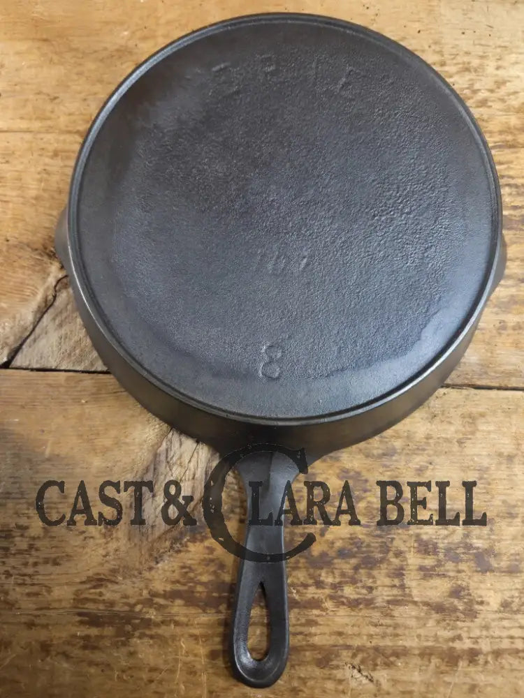 PRICED TO SELL. Very early 1900’s Erie (Griswold) #8 Cast Iron Skillet 707. Third Series Model pitting on outside