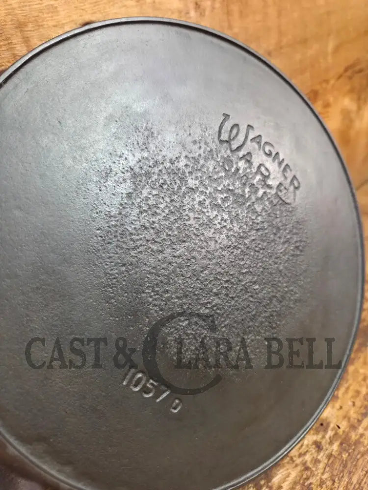 Priced to Sell! 1924 Wagner made National / WagnerWare dual logo #7 Center logo cast iron skillet with Heat Ring 1057 D