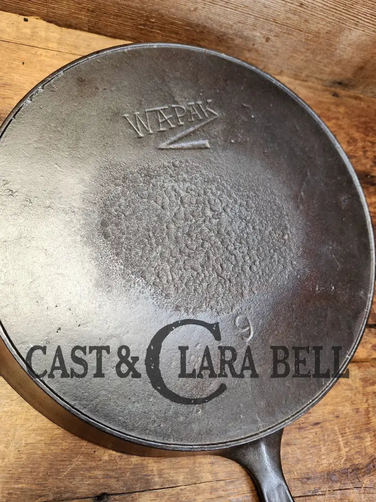 Priced To Sell! Wapak #9 Cast Iron Skillet. Z Logo. Workhorse For Your Gourmet Kitchen! Skillet