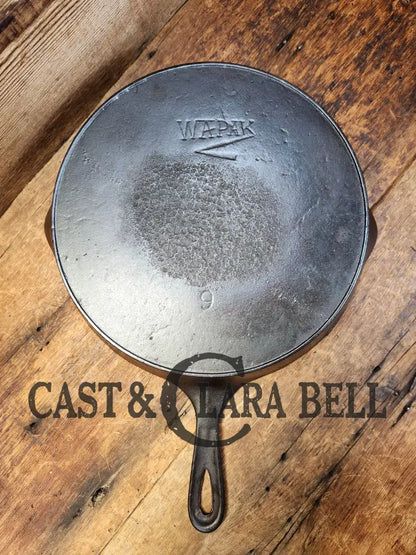 Priced To Sell! Wapak #9 Cast Iron Skillet. Z Logo. Workhorse For Your Gourmet Kitchen! Skillet