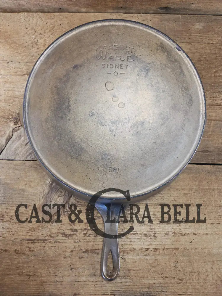 Priced to sell! WHOA big fella! 1920s Wagner Ware #11 Skillet w/ Stylized Logo and nickel finish. Perfect bacon