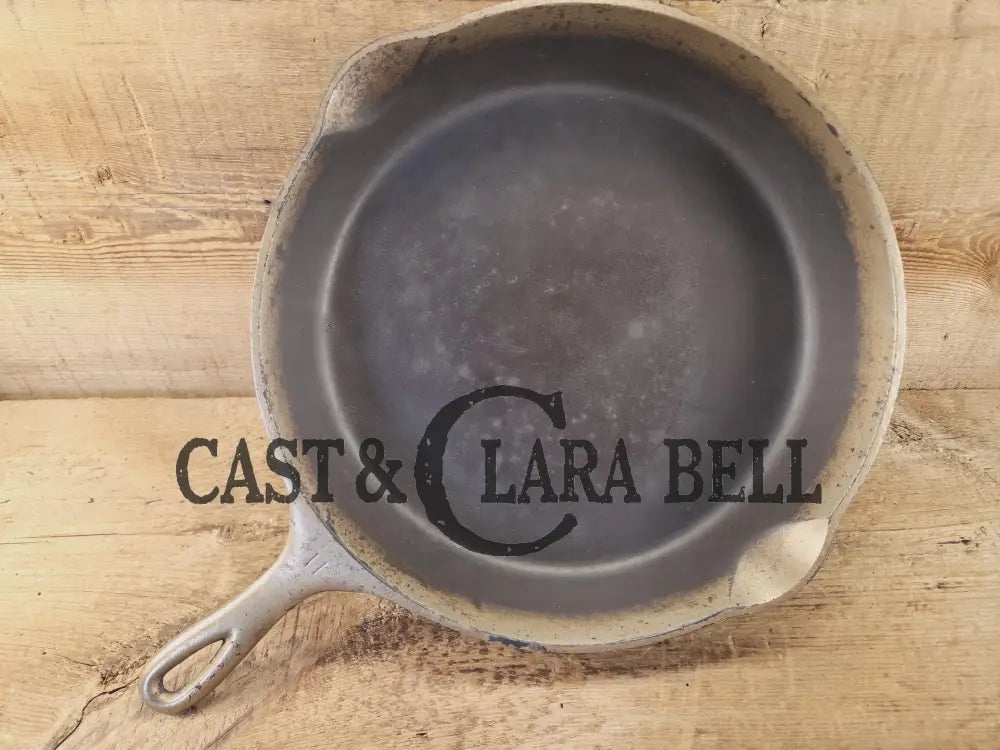 Priced to sell! WHOA big fella! 1920s Wagner Ware #11 Skillet w/ Stylized Logo and nickel finish. Perfect bacon