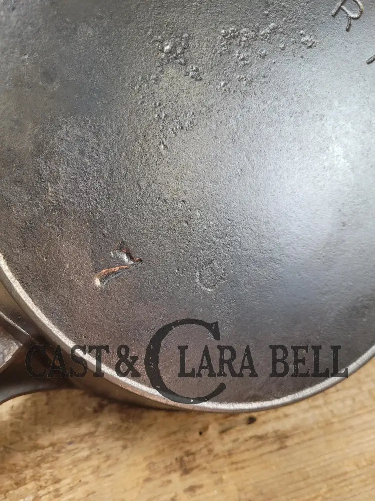 Rare! 1890’S Griswold Erie 2Nd Series #7 Skillet With Heat Ring And Maker’s Mark Shield!