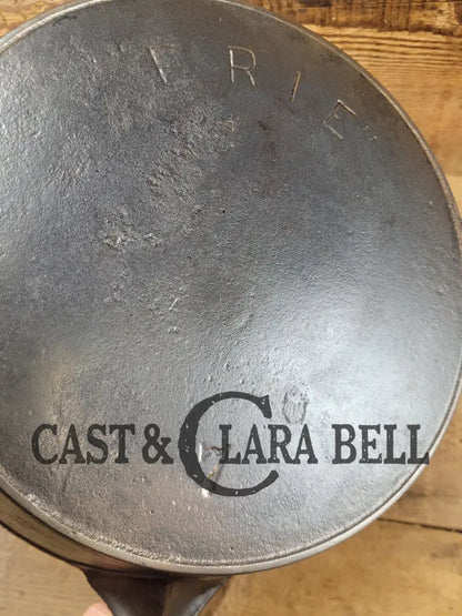 Rare! 1890’S Griswold Erie 2Nd Series #7 Skillet With Heat Ring And Maker’s Mark Shield!