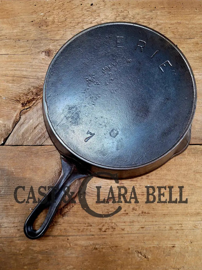 Rare! 1890’S Griswold Erie 2Nd Series #7 Skillet With Heat Ring And Maker’s Mark Shield!