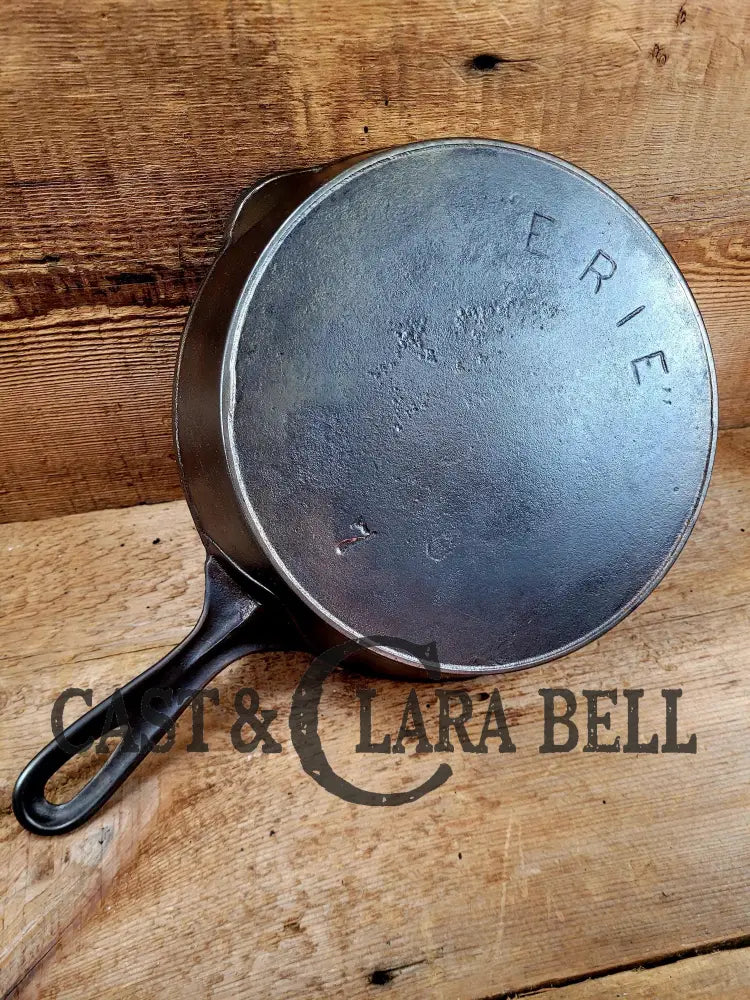 Rare! 1890’S Griswold Erie 2Nd Series #7 Skillet With Heat Ring And Maker’s Mark Shield!