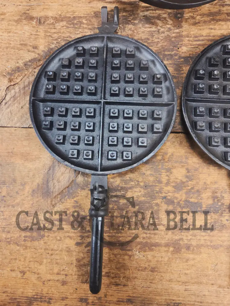 Rare 1890’s Schreiber & Conchar waffle iron that’s unusual! Not many of these 8-9’s around! - Waffle Iron