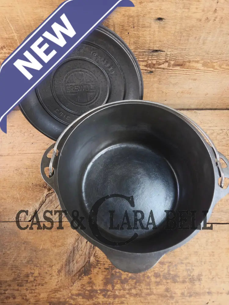 Rare 1920’s Griswold #8 Tite-Top Cast Iron DEEP Dutch Oven 1298 and Matching High Dome Raised Logo lid. VERY cool.