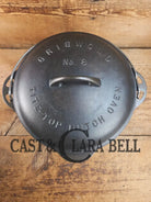 Rare 1920’s Griswold #8 Tite-Top Cast Iron DEEP Dutch Oven 1298 and Matching High Dome Raised Logo lid. VERY cool.