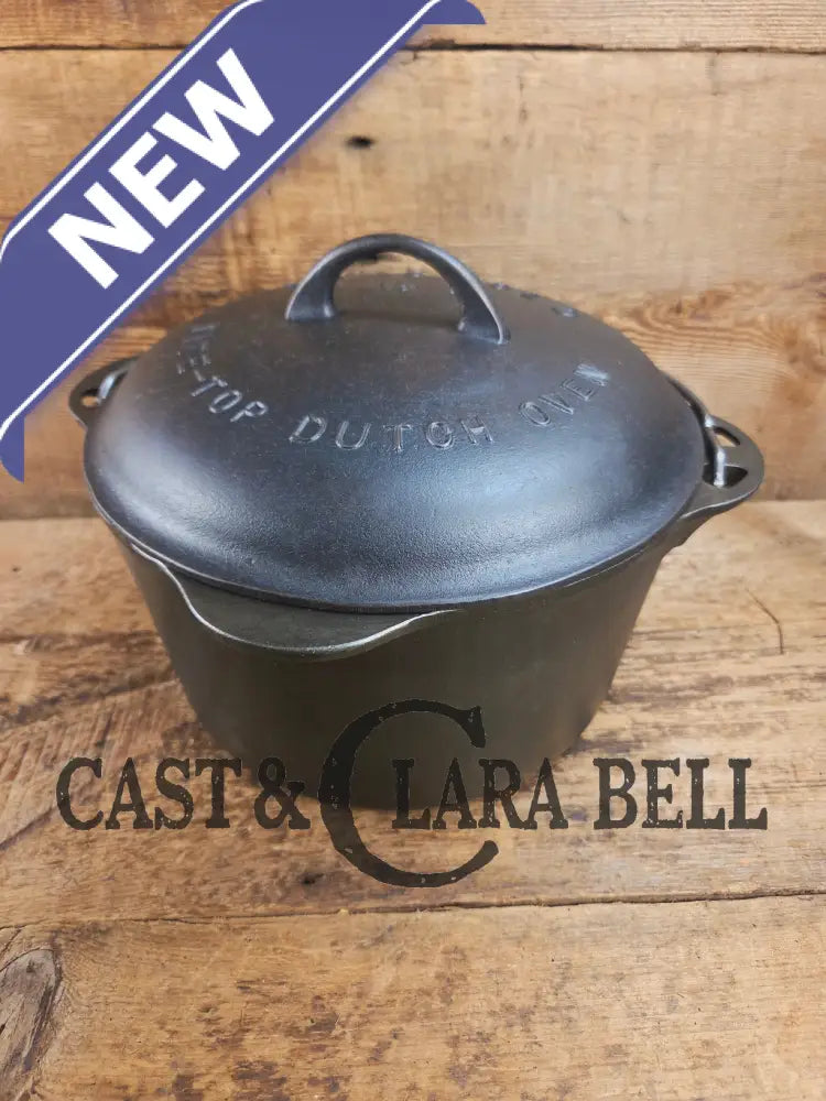 Rare 1920’s Griswold #8 Tite-Top Cast Iron DEEP Dutch Oven 1298 and Matching High Dome Raised Logo lid. VERY cool.
