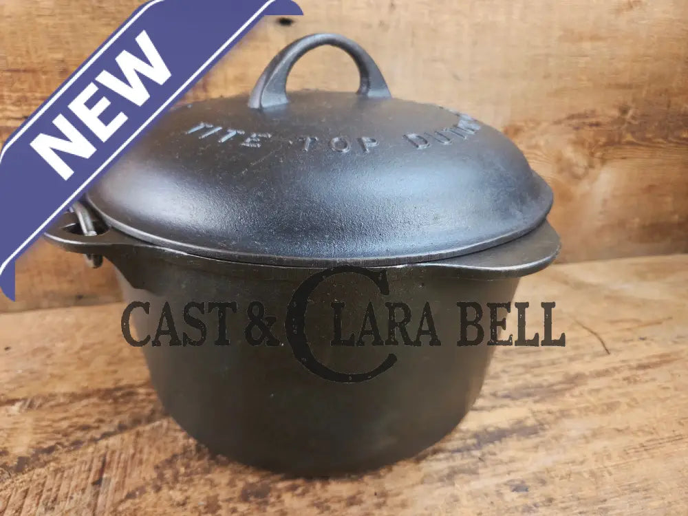Rare 1920’s Griswold #8 Tite-Top Cast Iron DEEP Dutch Oven 1298 and Matching High Dome Raised Logo lid. VERY cool.